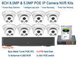 8CH AI ColorVu 8MP & 5MP POE IP Camera NVR Kit SE-8KITBW5
